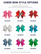 Custom team spirit cheer bow kit design option