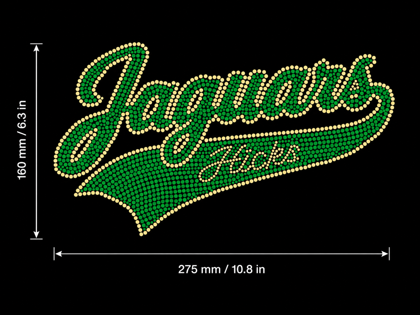 Custom Jaguar Mascot Rhinestone Transfer